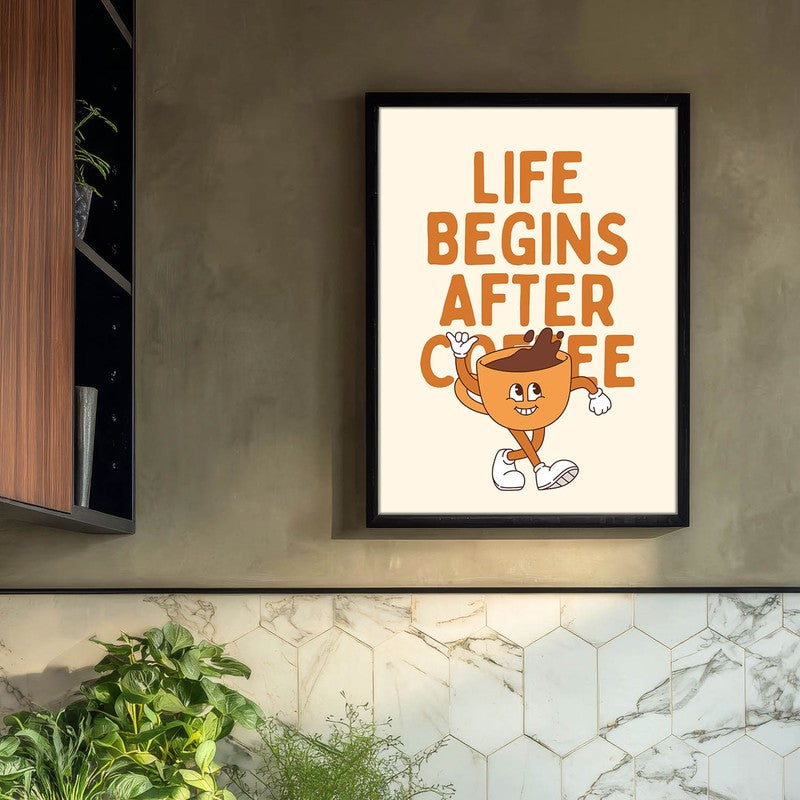 QuotedCoffee Archival Canvas Wall Art - Black media 3