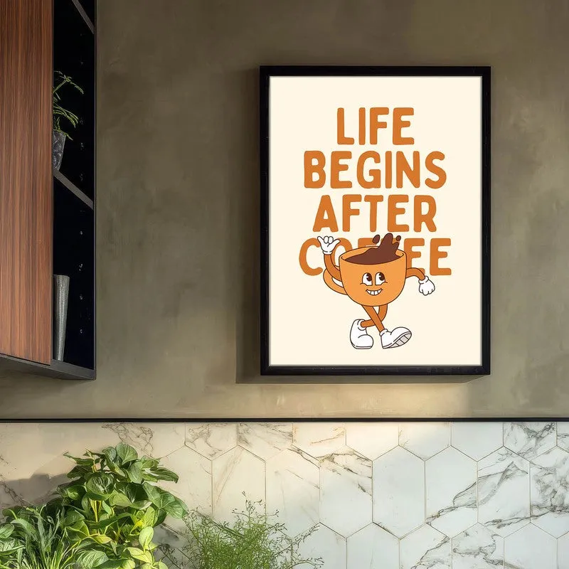QuotedCoffee Archival Canvas Wall Art - Black media 3