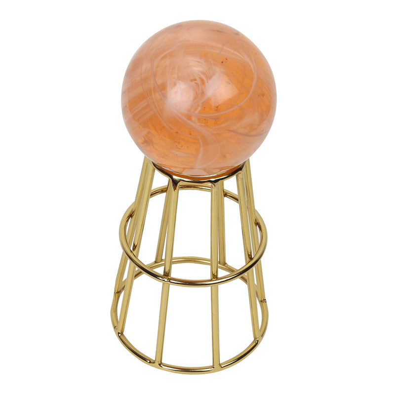 Aiofe Orb Showpiece - Peach & Gold media 4