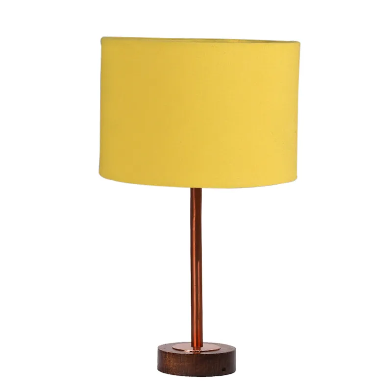 Cotin I Rodin Wooden Table Lamp - Yellow,Copper,Brown media 4