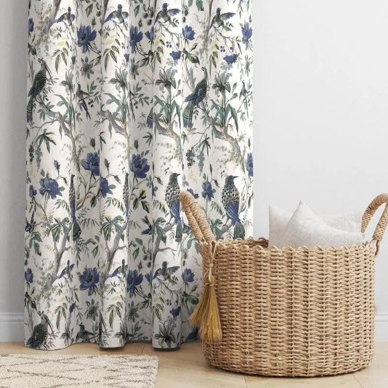 Koel Charm Curtain (Blue) - Set Of Two media 5