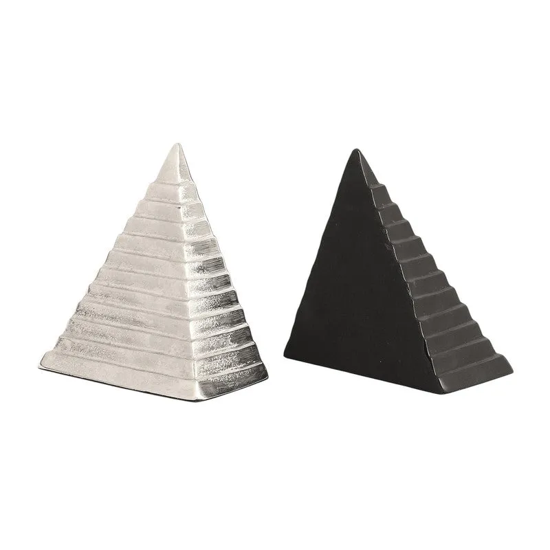 Pyramidon Bookend (Silver & Black) - Set Of Two media 5