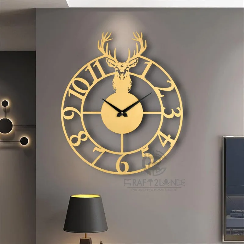 Golden Silent Wall Clock - Gold media 5