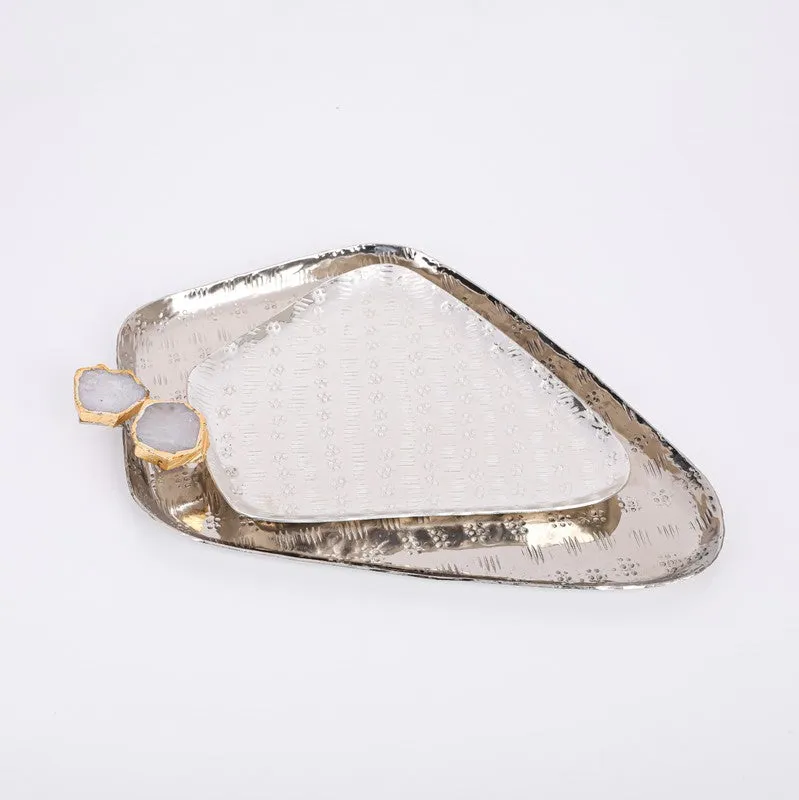 Aurora Platter (Silver,White) - Set of Two media 3