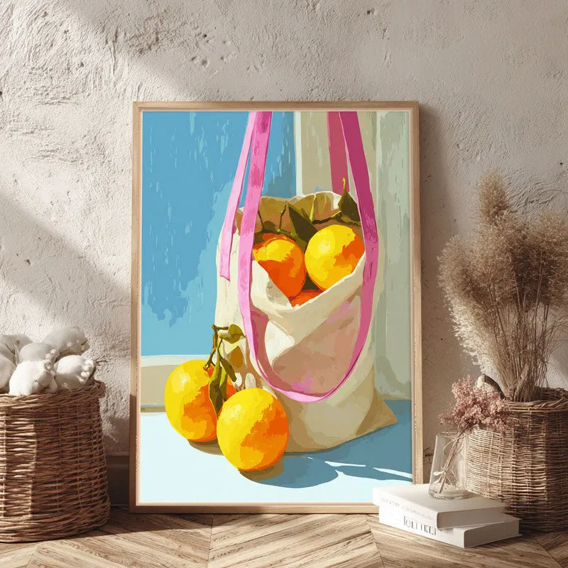 CitrusCharm Canvas Wall Painting - Brown Frame media 3