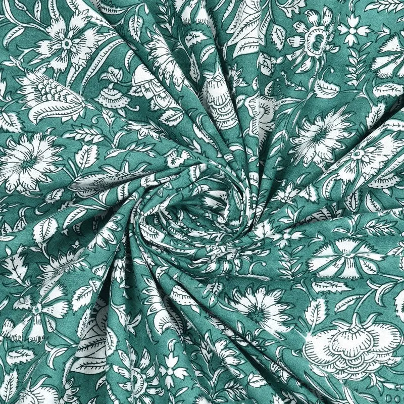 Patterny Cotton Bedsheet (Green) - 240 TC media 5