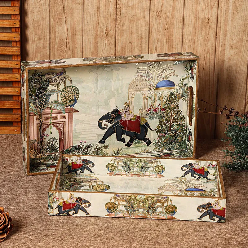 Hastina Wood Serving Tray - Set Of Two media 3