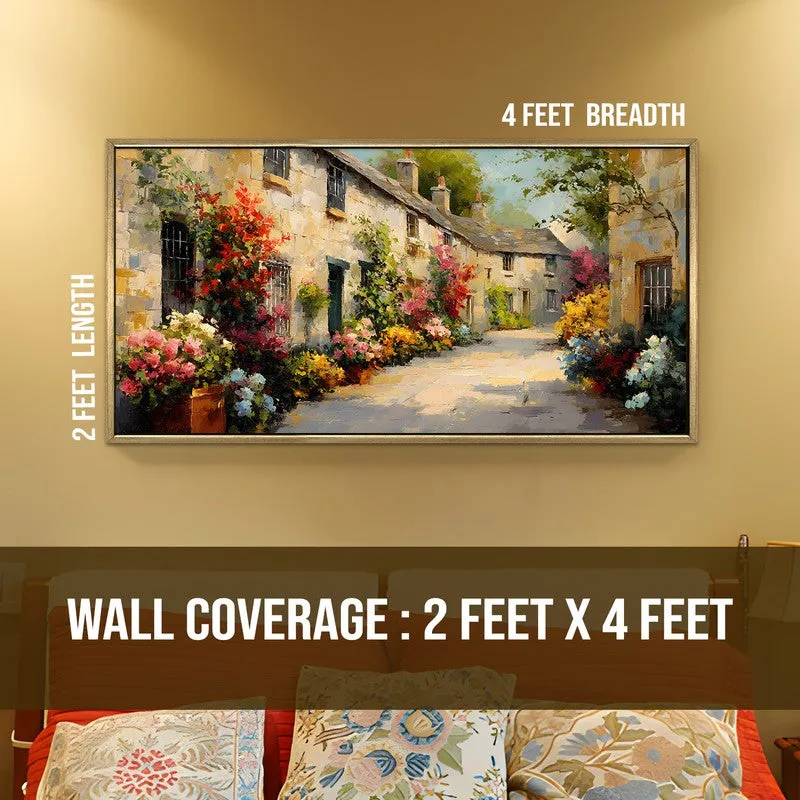 Blossom-Wrapped European Cottage Wall Art media 9