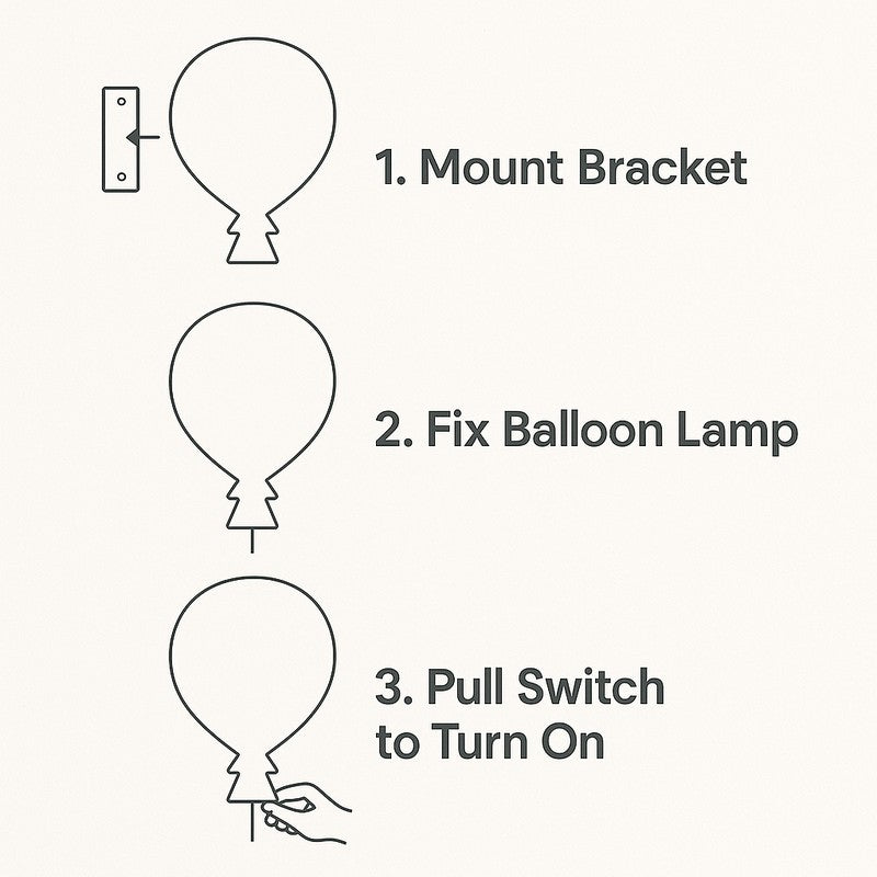 Tiny Tales Balloon  Battery Operated MDF Wall Lamp media 7