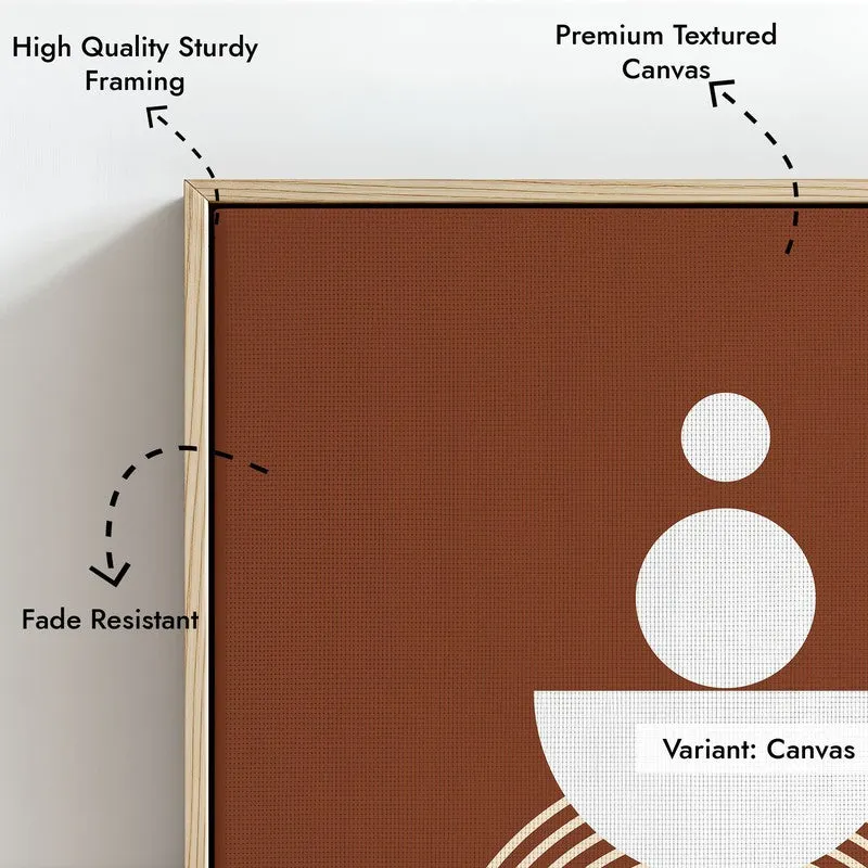 Zen Gateway Canvas Wall Painting With Brown Frame media 8