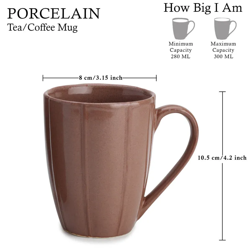 Ciro Porcelain Coffee Mug (300 mL) - Pastel Brown media 4