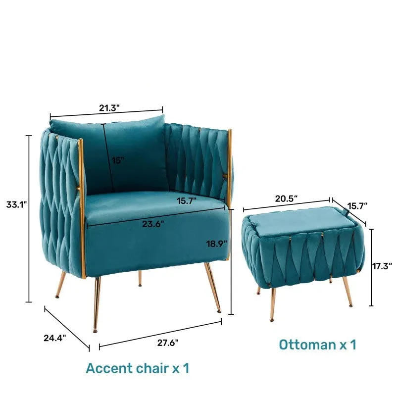 Dreamix Metal Accent Chair (Blue) - Two Piece Set media 6