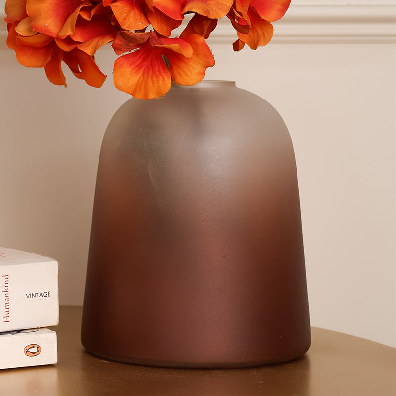 Bria Short Frosted Glass Vase image 4