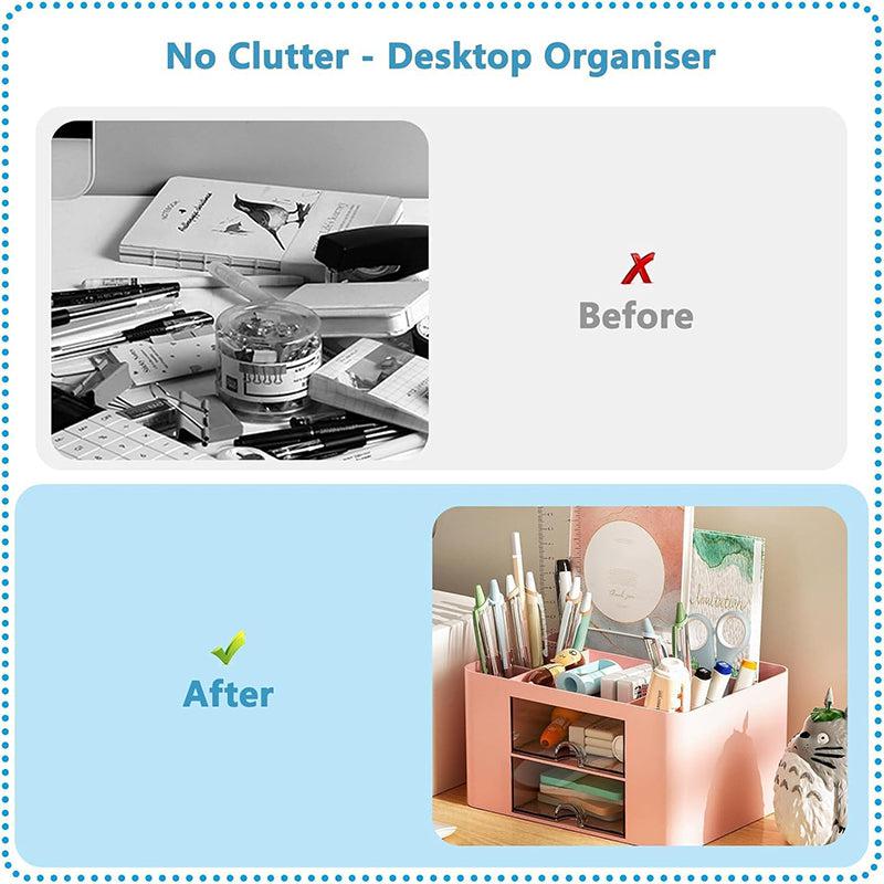 Space Ace Plastic Desk Organiser - Pink media 5