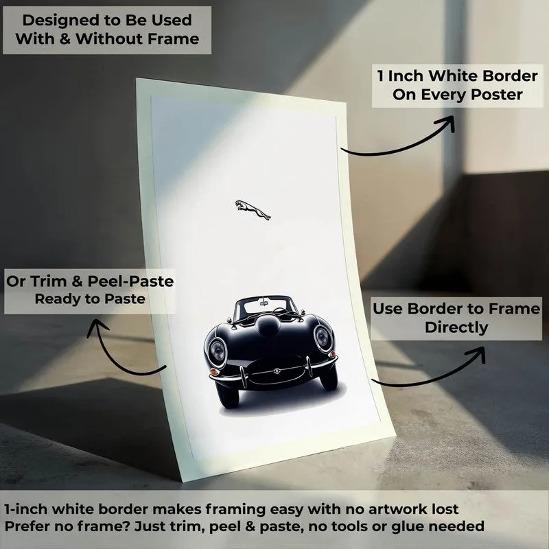 Jaguar Elegance Wall Poster - Black media 9