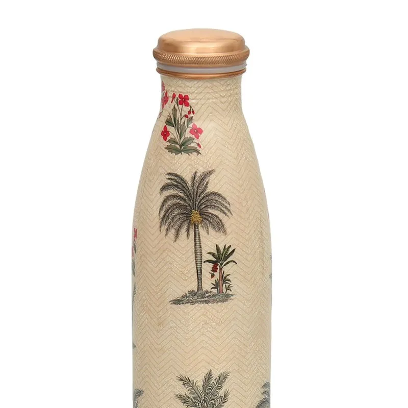 Chevron Palms Copper Bottle - 950 mL media 4