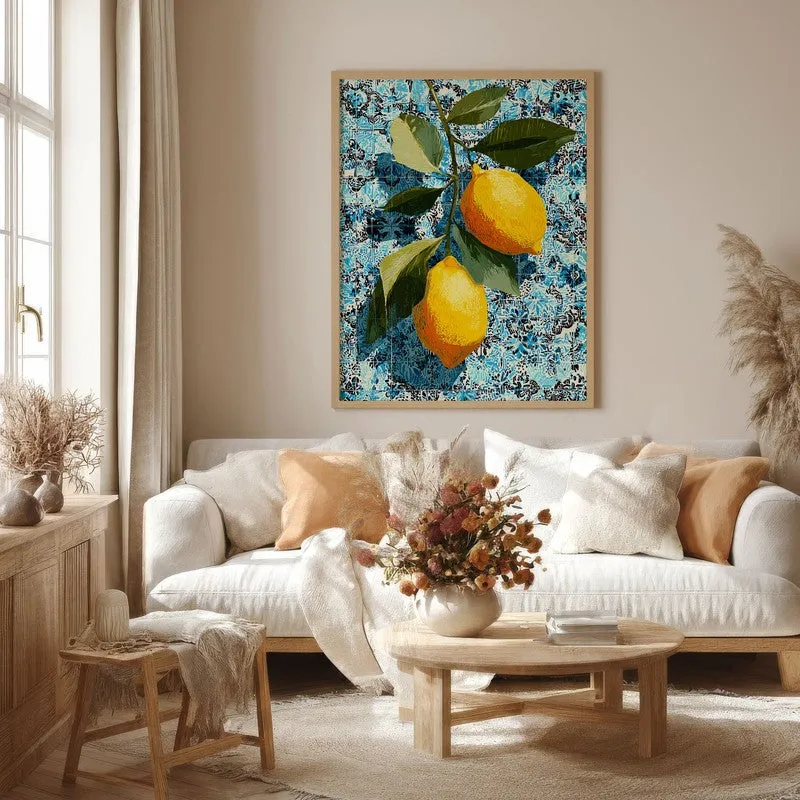 Citrus Splash Canvas Wall Painting - Brown Frame media 4