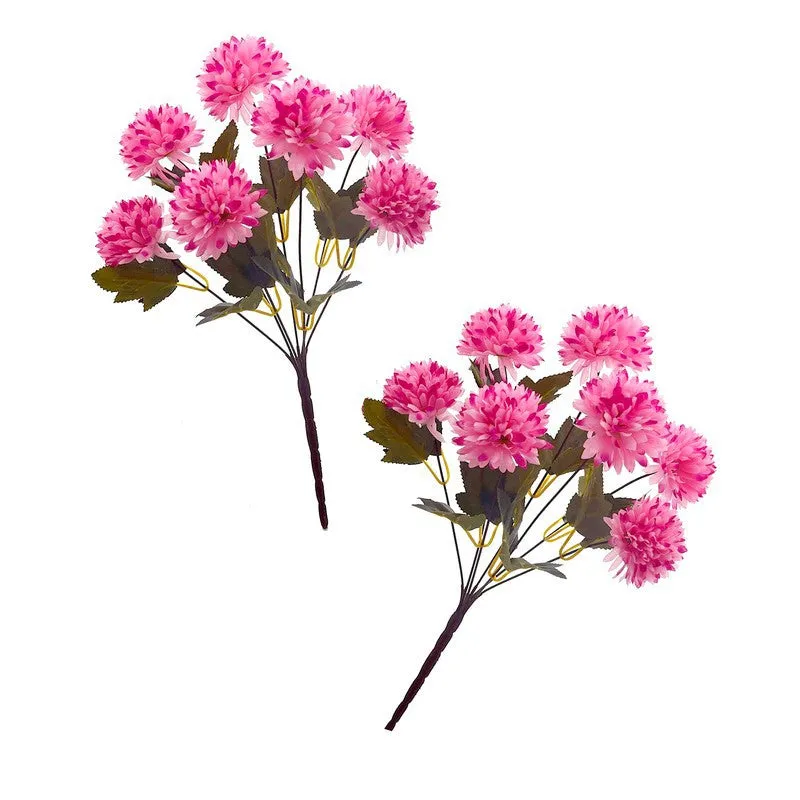 Eternal Blooms (Pink ) Lifelike Artificial Flowers - Set Of Two media 5