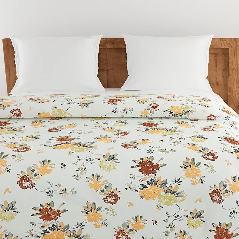 Swayam Ruvo Rosa Cotton Comforter (White,Yellow) - 150 GSM media 4