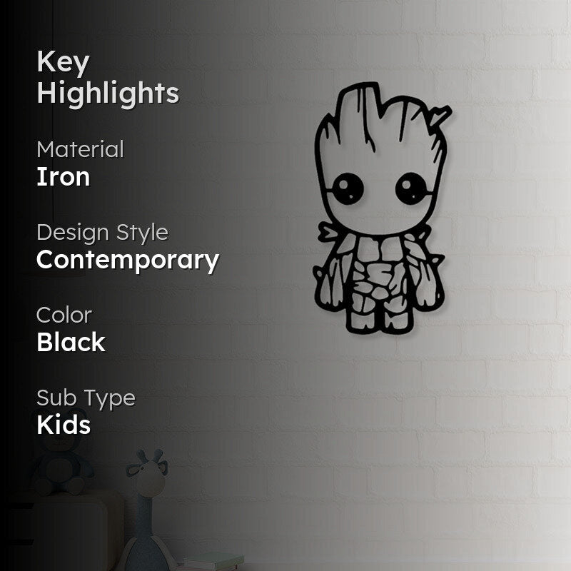 Groot Black Iron Wall Accent media 2