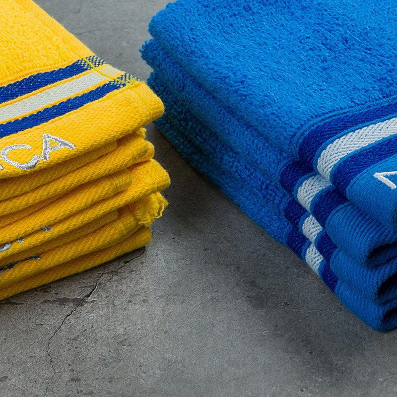 Nautica Dove Down Cotton Face Towel (Yellow & Blue) - Set Of Eight media 5