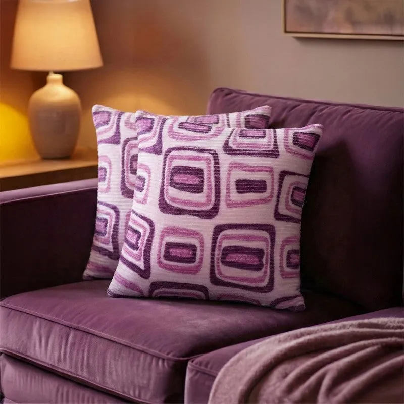 Squarecraft Cushion Cover (Purple) - Set Of Two media 1
