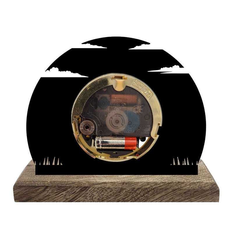 Epoch Iron & Mango Wood Table Clock media 4