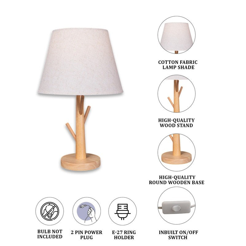 AarviDecor Verona Classic Fabric Table Lamp - White media 8