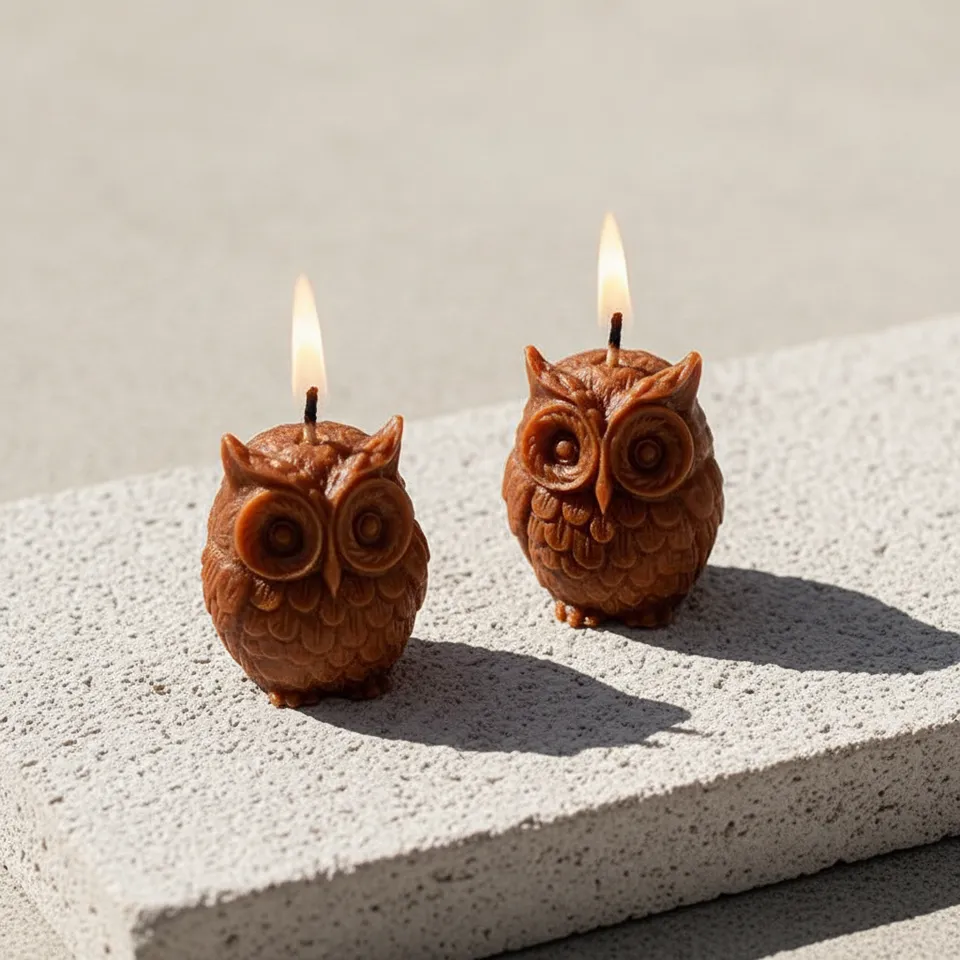 Owl Brood Coffee Scented Candle - Set Of Two media 1