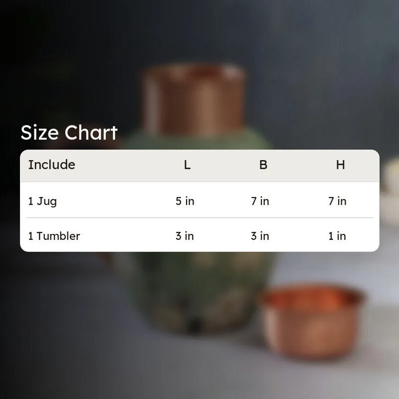 Sage Serenity Copper Jug with Tumbler - Two Piece Set media 7