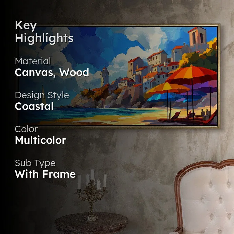 Bathers Canvas Wall Painting With Frame media 2