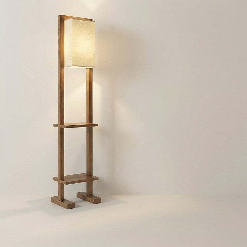 Boreal Wooden Floor Lamp With Fabric Shade media 8
