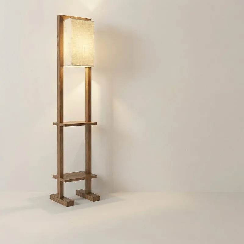 Boreal Wooden Floor Lamp With Fabric Shade media 8