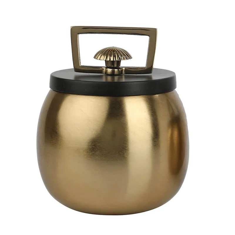 Jarrah Storage Jar (Gold & Black) - Large media 5