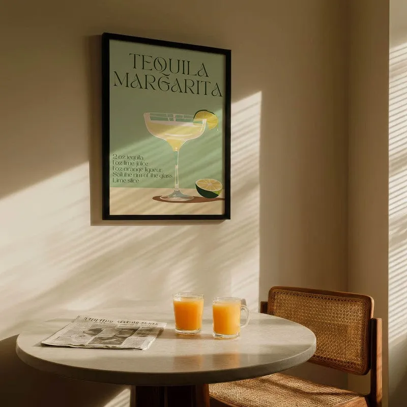 Tequila Margarita Archival Canvas Wall Art - Black media 5