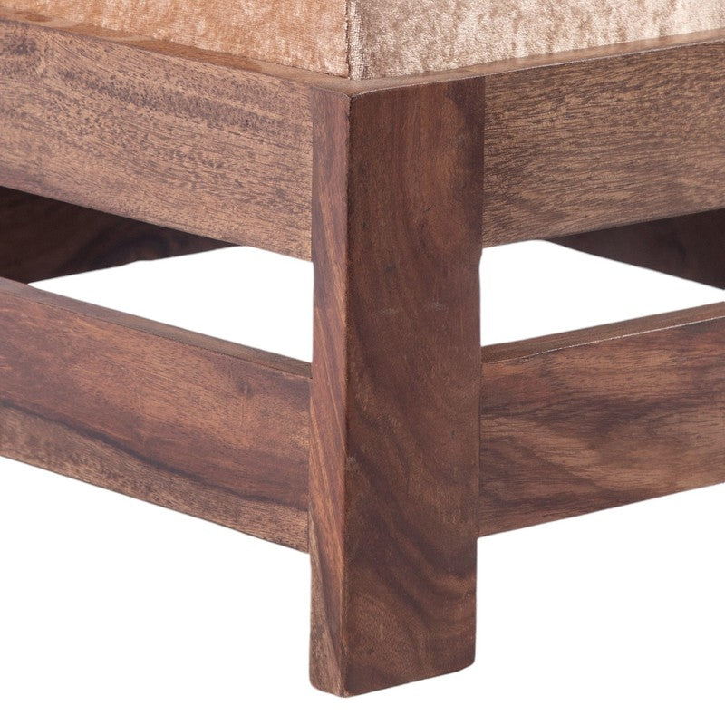 Mavex Sheesham Wooden Bench with Cushions (Beige) - Four Piece Set media 5