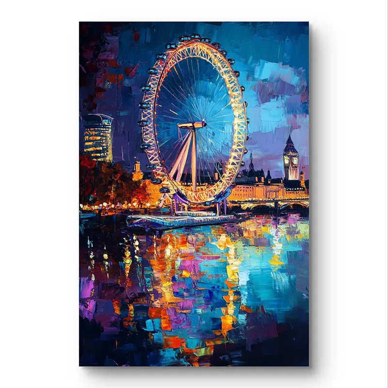 Wheel Of London Canvas Wall Art media 3