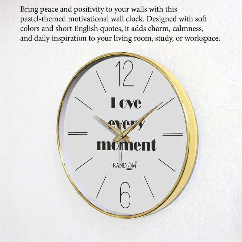 Love Every Moment Round Analog Wall Clock - Grey media 6