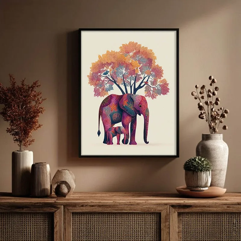 Gajra Canvas Wall Painting With Black Frame media 6