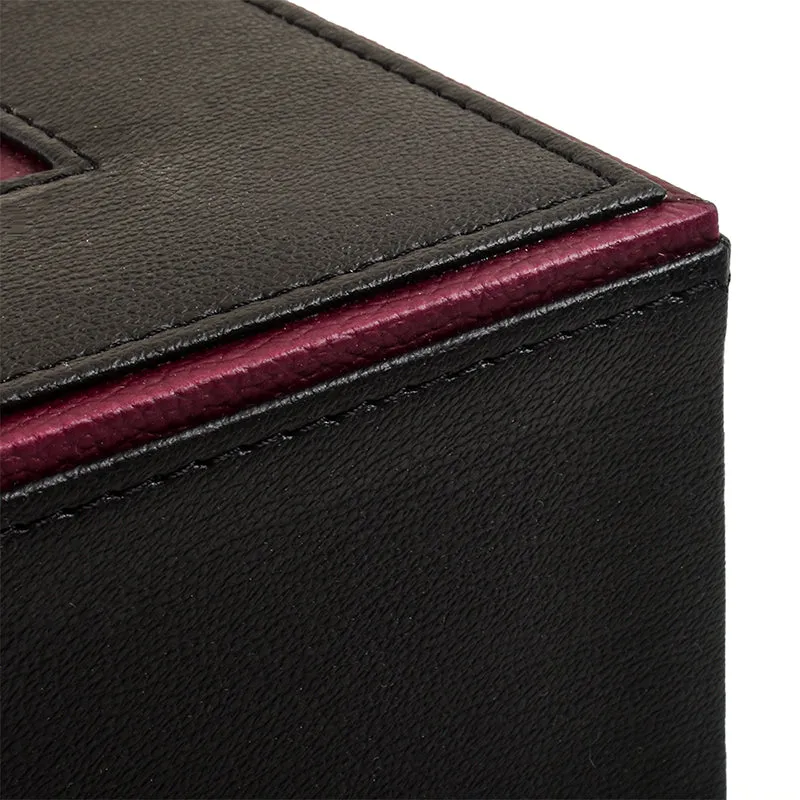 Tisca Edge Faux Leather Tissue Box - Black media 5