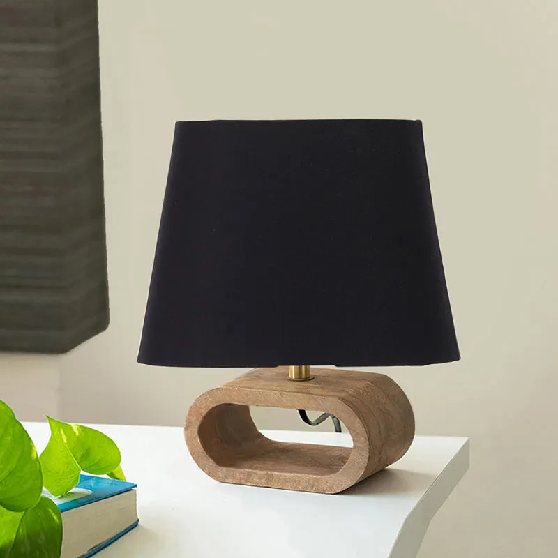 Adagio Wooden Table Lamp - Black,Brown media 2