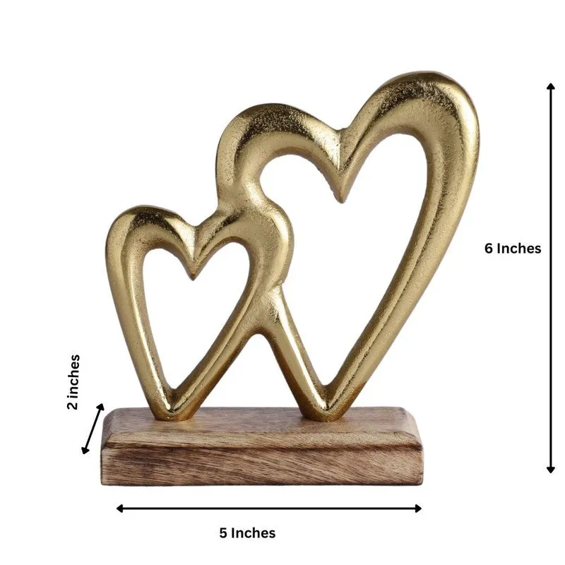 Heart Halo Duo Showpiece - Gold media 6