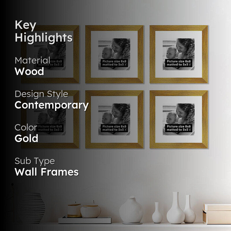 Willow Waves Photo Frame (Gold) - Set Of Six media 2