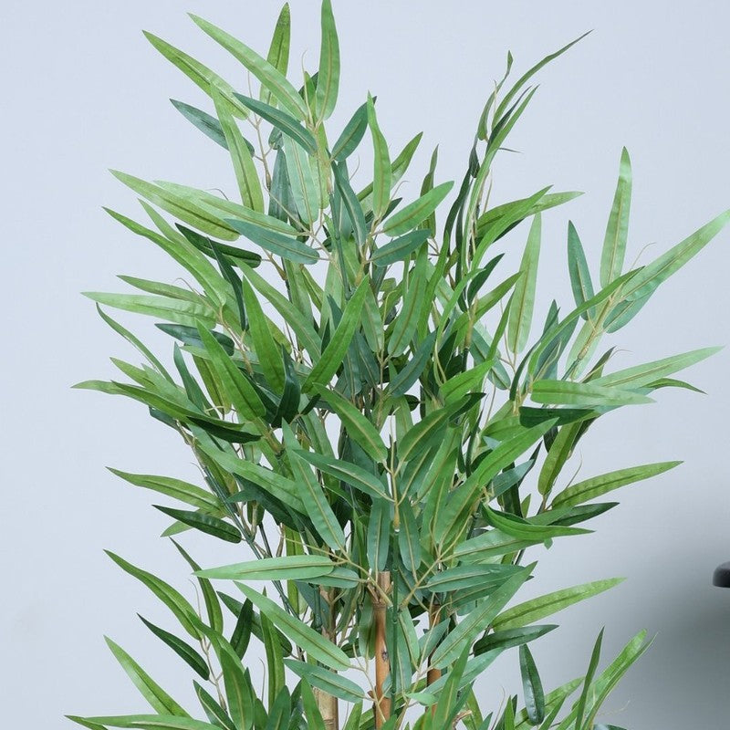 Artificial Bamboo Plant With Black Fiber Pot - 3.9 Feet media 5