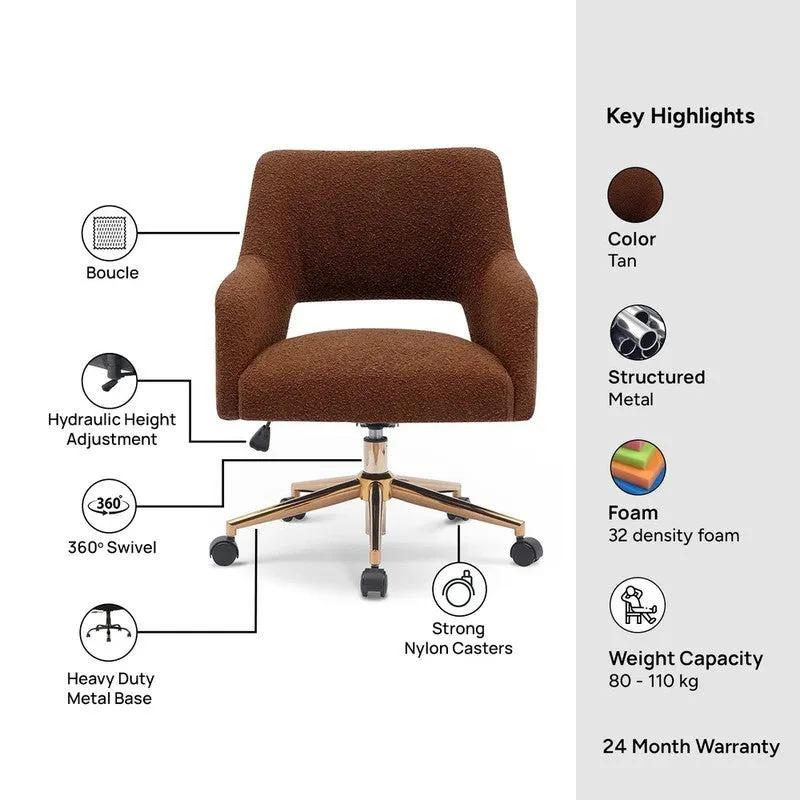 Sitessa Metal Office Chair - Brown media 10