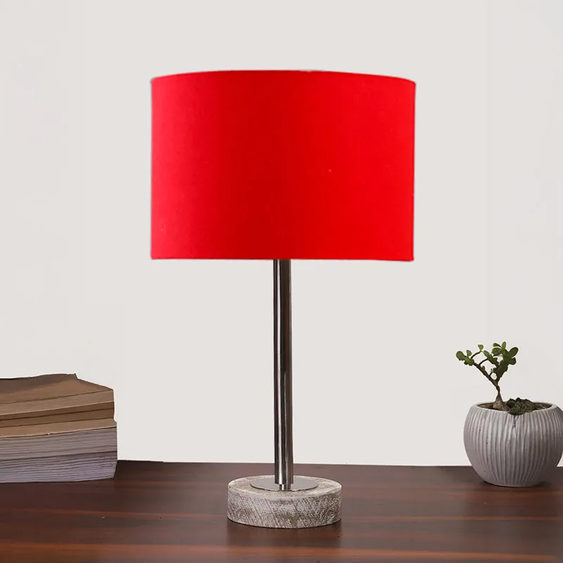 Cotin I Rodin Wooden Table Lamp - Red,Silver,White media 3