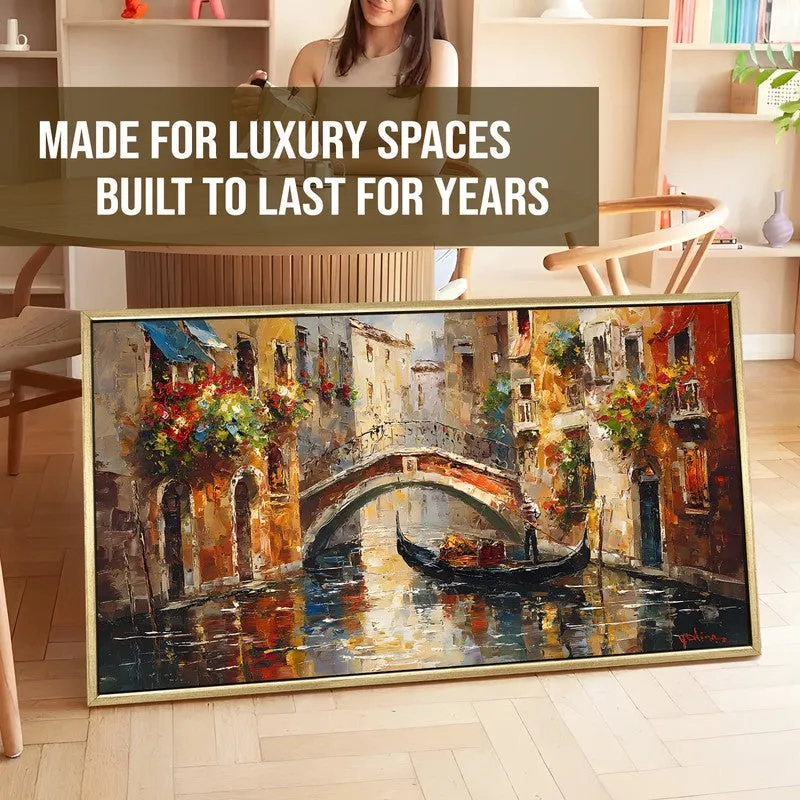Canalway Canvas Wall Painting With Frame media 5