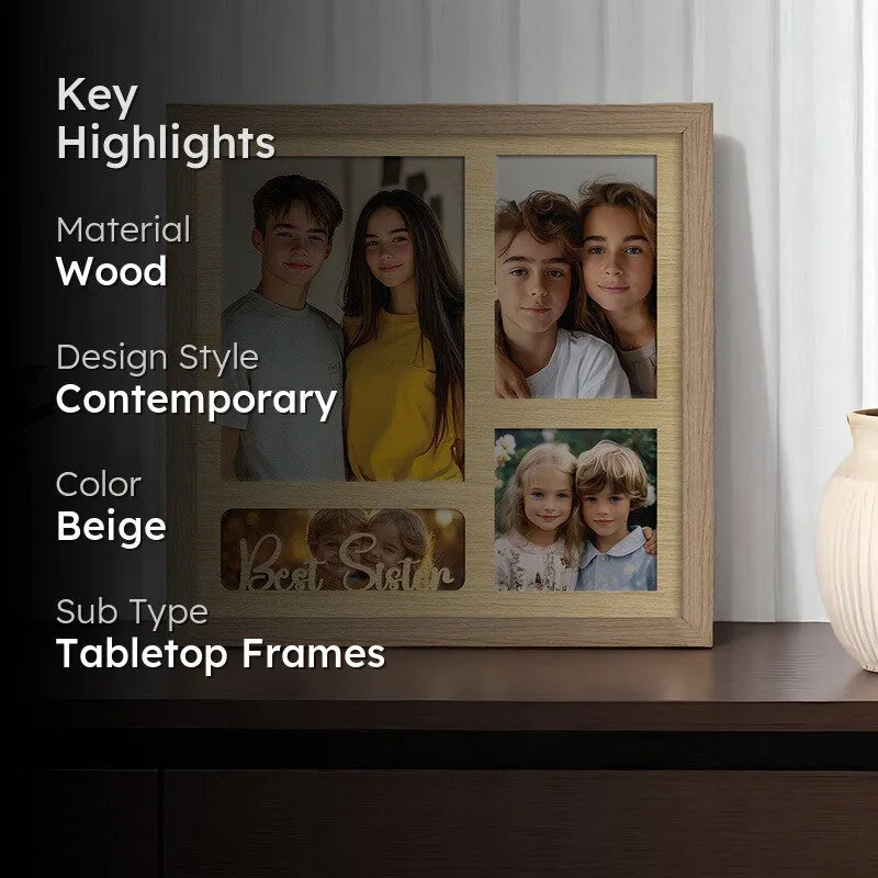 Snapshots Collage Photo Frame - Beige media 2