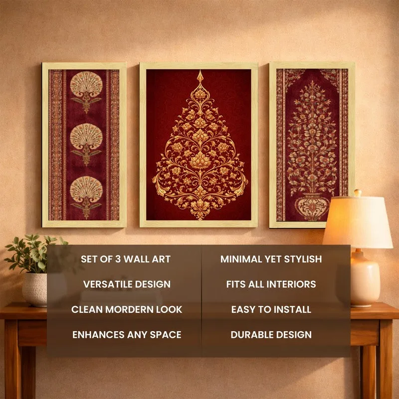 Ethnic Grace Wall Art With Frame - Set of Three media 5