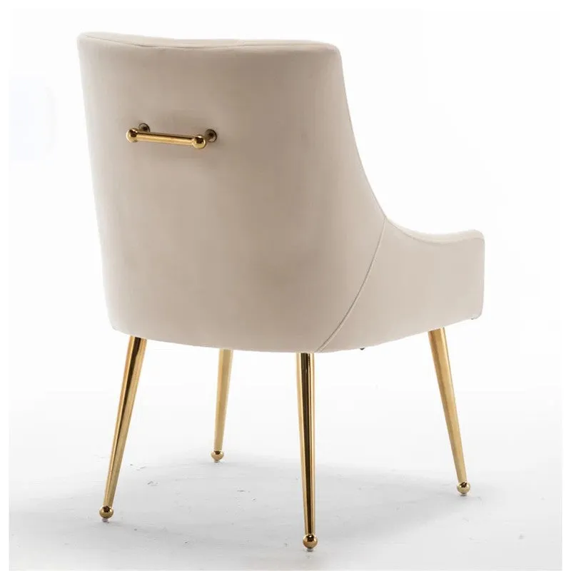 Solmira Neem Wood Accent Chair - Beige media 5